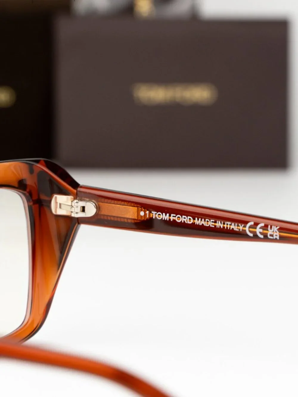 Tom Ford Women Eyeglasses Brown Rectangular FT5991-B 048 NEW AUTHENTIC